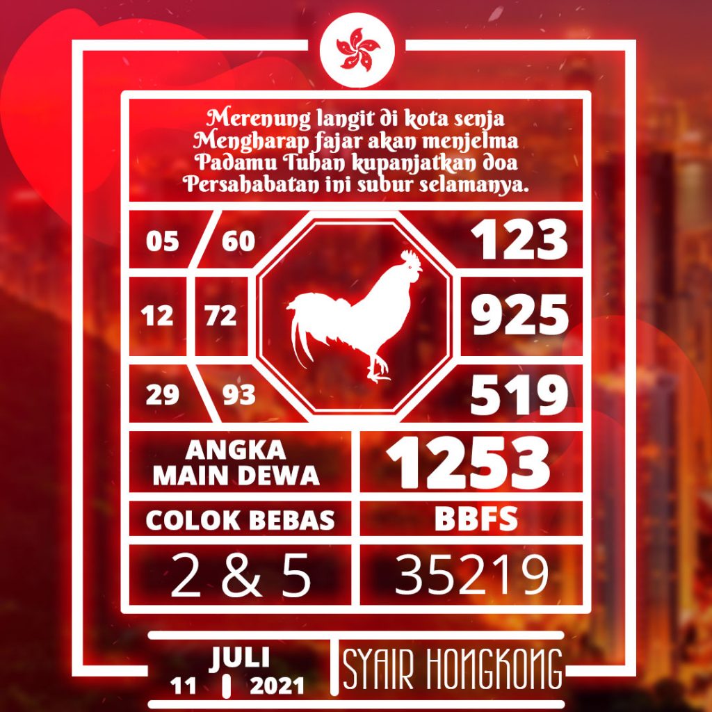 Syair Togel hongkong 11-7-2021