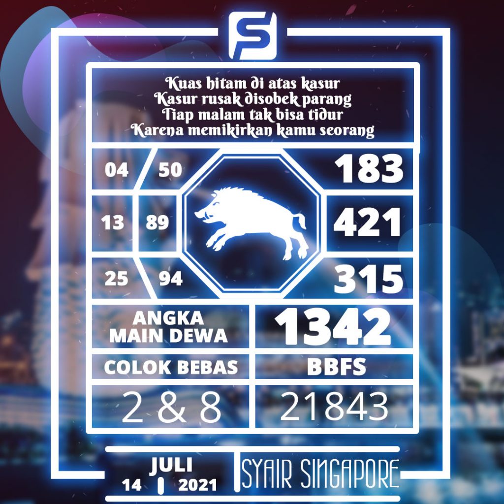 Bocoran Syair Togel Singapura Rabu