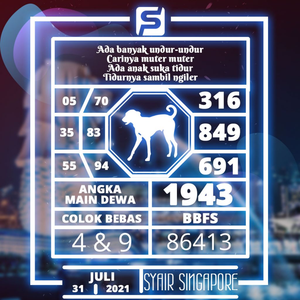 Prediksi Syair Togel Singapura Hari Ini