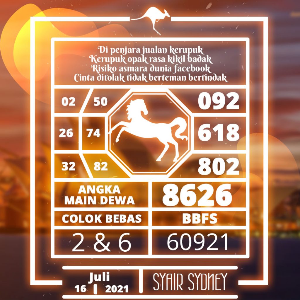 Bocoran Syair Togel Sydney Jumat 