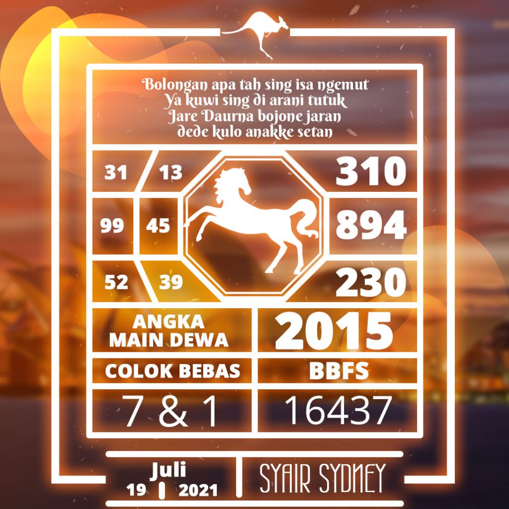 Syair Togel Sydney Hari Ini Senin