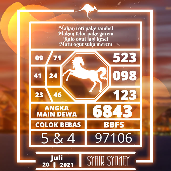 Colok Bebas Syair Togel Sydney Selasa
