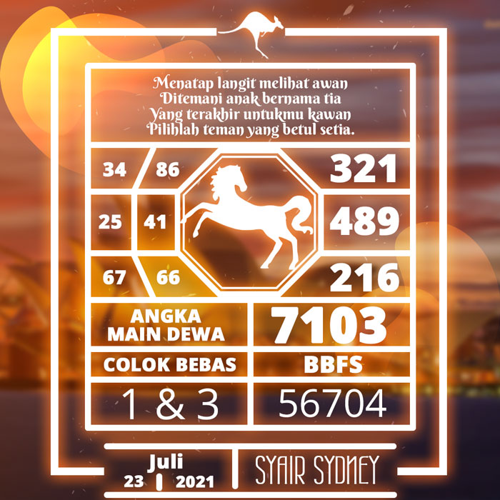 Angka Jitu Syair Togel Sydney Hari Ini