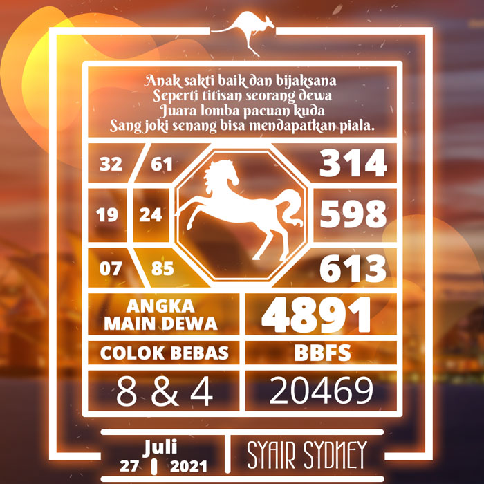 Angka Main Syair Togel Sydney Hari Ini