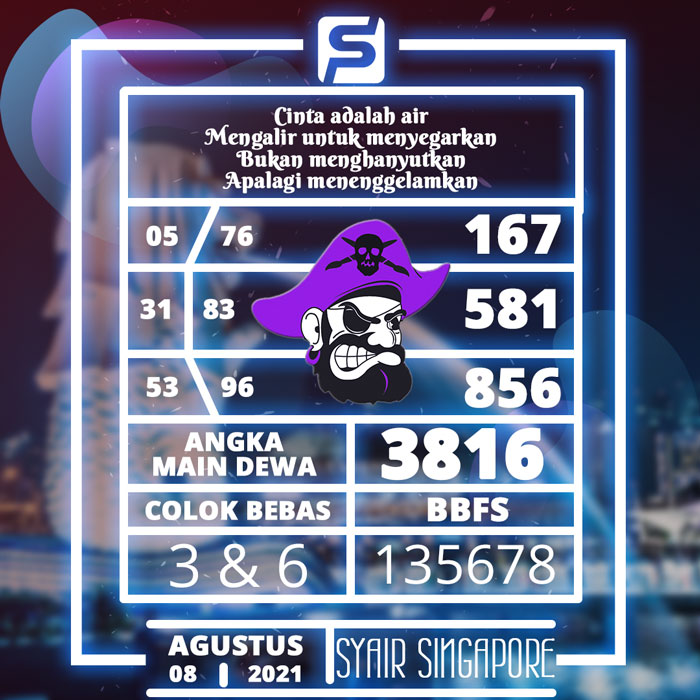 Bocoran Syair Togel Singapura Hari Ini