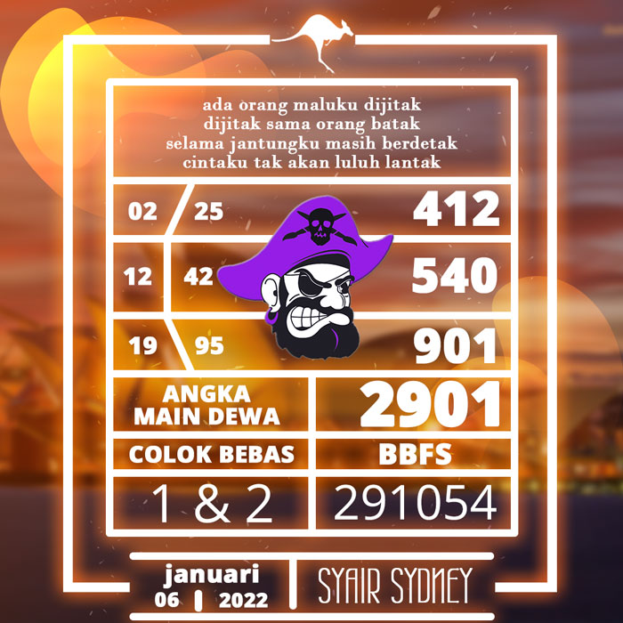 CODE SYAIR SYDNEY 6D HARI INI