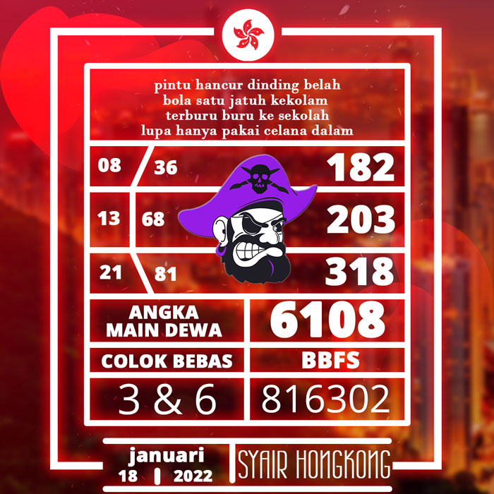 RAMLAN SYAIR HONGKONG 2D HARI INI