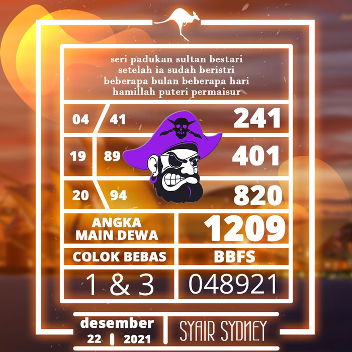 CODE SYAIR SYDNEY SIANG INI
