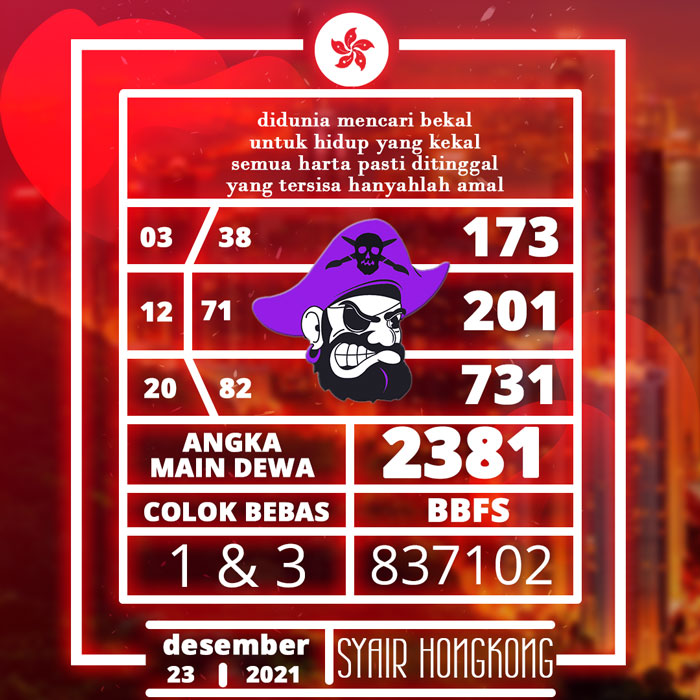 SYAIR HONGKONG 2D AKURAT