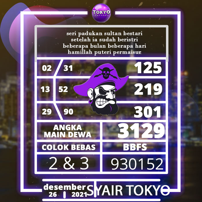 PREDIKSI SYAIR TOKYO JITU DAN AKURAT
