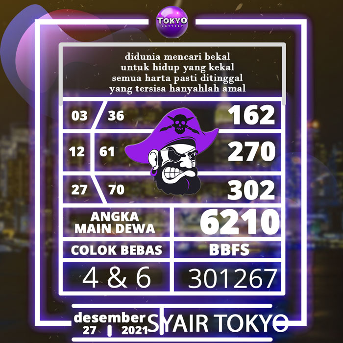 KODE SYAIR TOKYO TERJITU