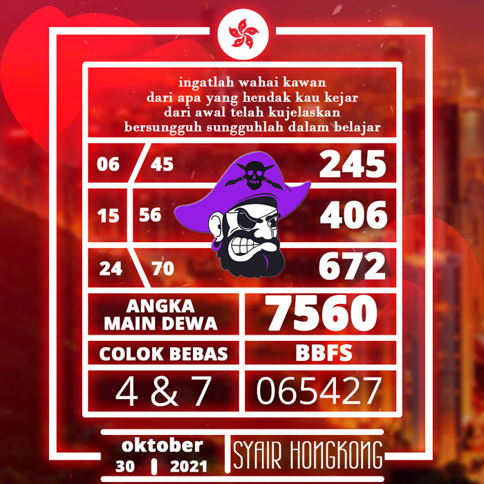 RAMALAN SYAIR HONGKONG SABTU