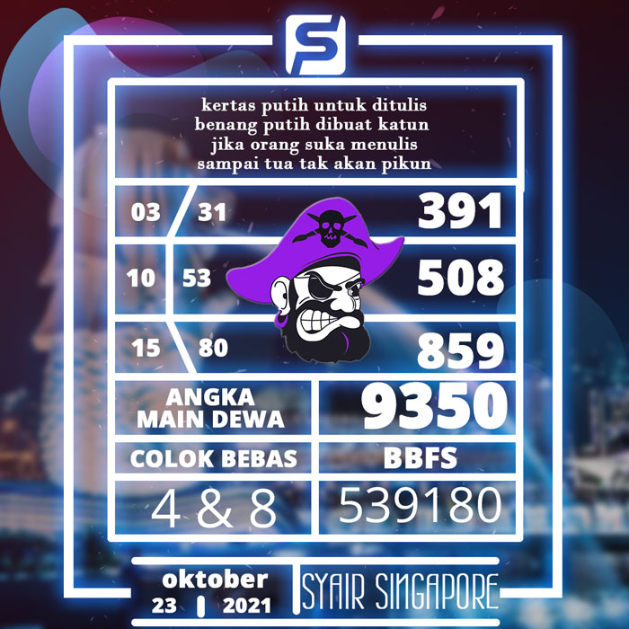 PREDIKSI SYAIR SINGAPURA TERJITU