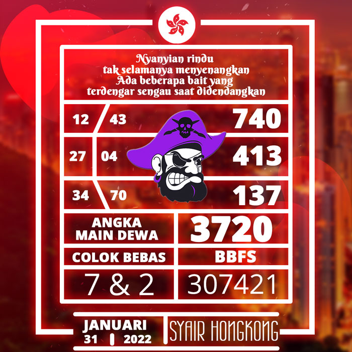BOCORAN SYAIR HONGKONG JITU HARI INI