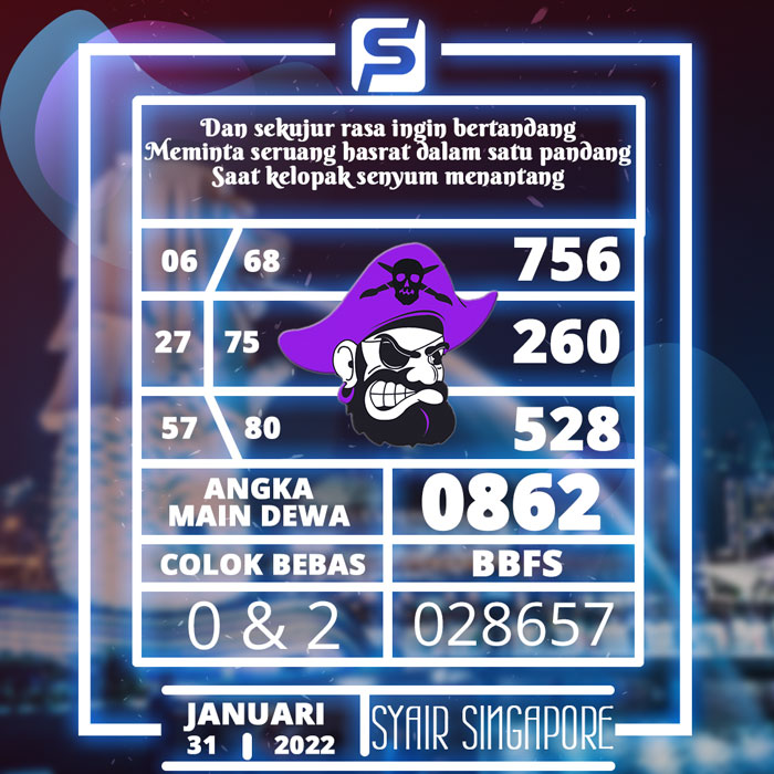 BOCORAN SYAIR SGP 4D JITU HARI INI