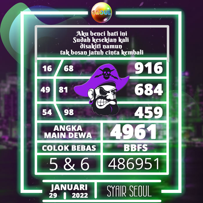 BOCORAN SYAIR SEOUL 4D AKURAT