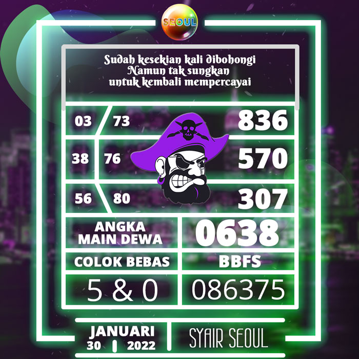 PREDIKSI SYAIR SEOUL TERJITU 2D