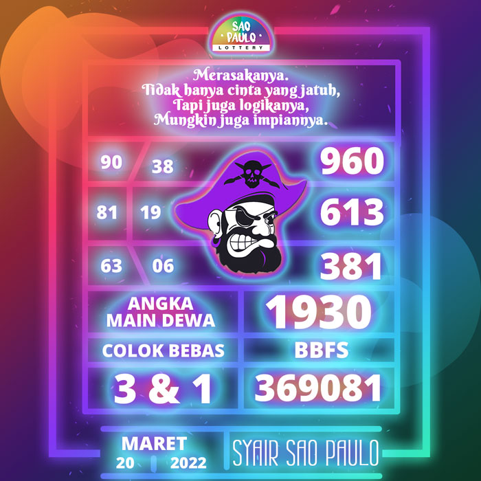 Prediksi 3G SYAIR TOGEL Sao Paulo hari MInggu