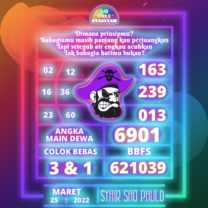 Prediksi ramalan SYAIR TOGEL Sao Paulo hari Jumat