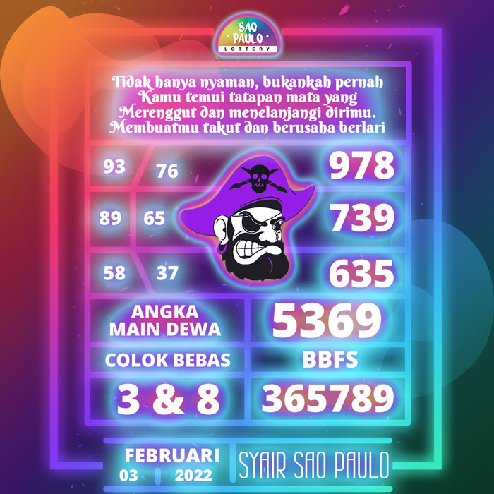 Prediksi Ramalan SYAIR TOGEL Sao Paulo hari Kamis