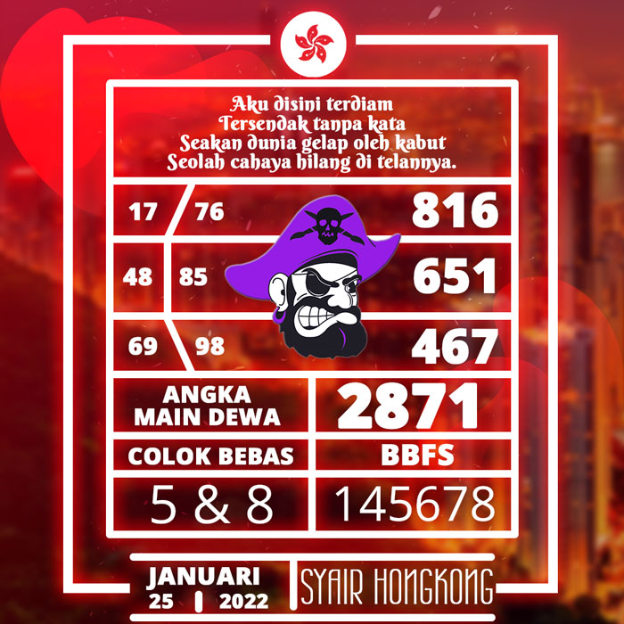 PREDIKSI SYAIR HONGKONG JITU MALAM INI