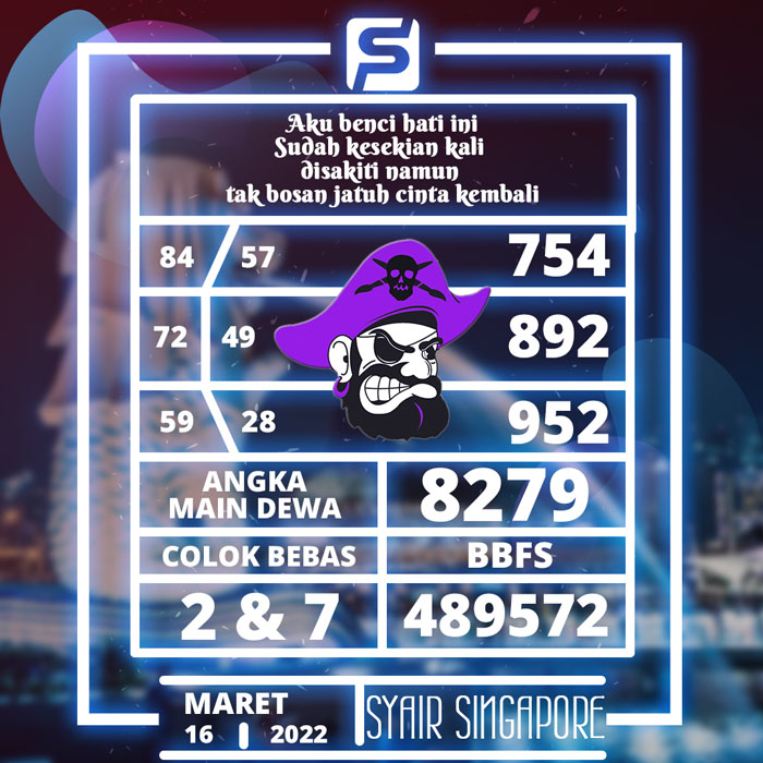 PREDIKSI AKURAT SYAIR TOGEL SINGAPORE HARI RABU