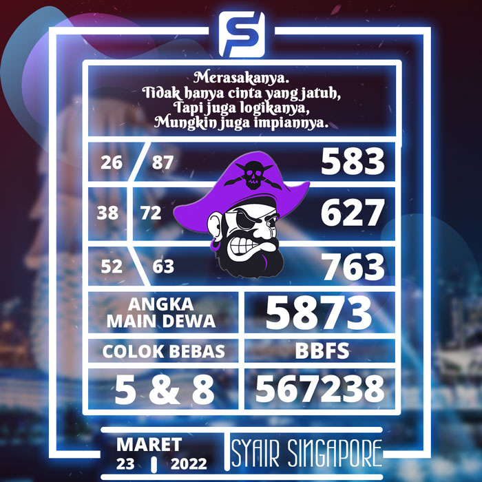 PREDIKSI BOCORAN SYAIR TOGEL SINGAPORE HARI RABU