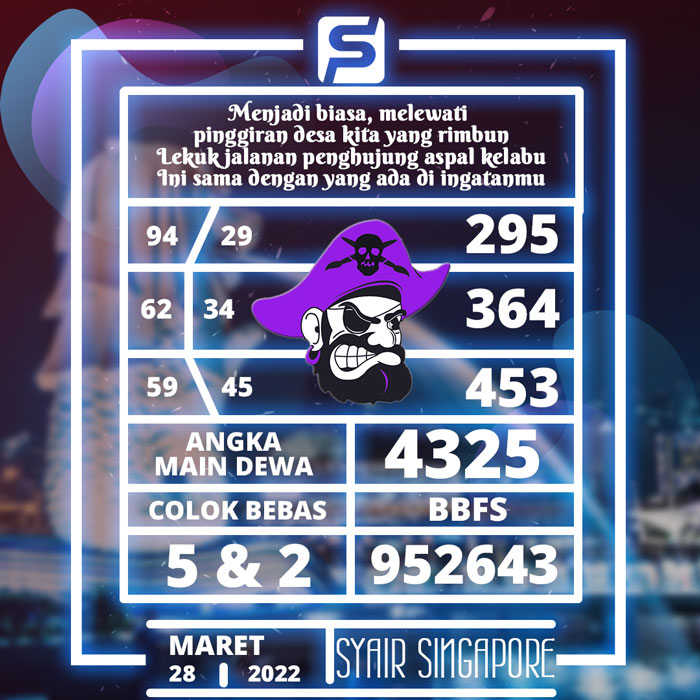 PREDIKSI 3G SYAIR TOGEL SINGAPORE HARI SENIN