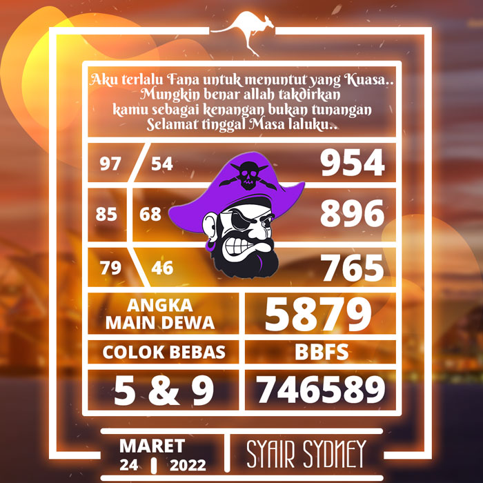 PREDIKSI TERLENGKAP SYAIR TOGEL SYDNEY HARI KAMIS