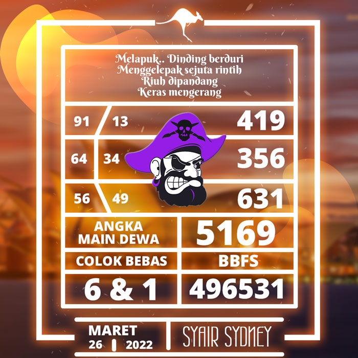 PREDIKSI TERPERCAYA SYAIR TOGEL SYDNEY HARI SABTU