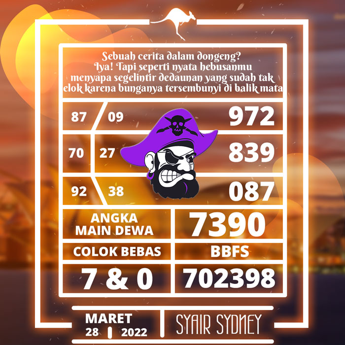 PREDIKSI TERPERCAYA SYAIR TOGEL SYDNEY HARI SENIN