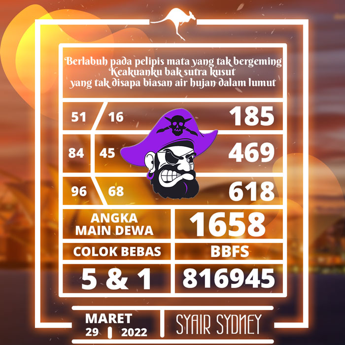 PREDIKSI BOCORAN SYAIR TOGEL SYDNEY HARI SELASA