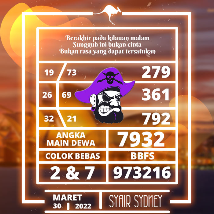 PREDIKSI RAMALAN SYAIR TOGEL SYDNEY HARI RABU