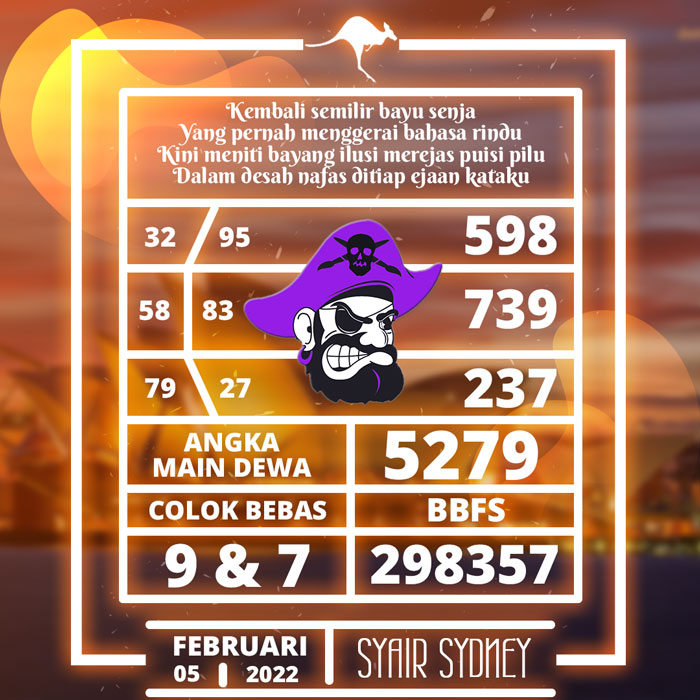 PREDIKSI TERMANTAP SYAIR TOGEL SDY HARI SABTU