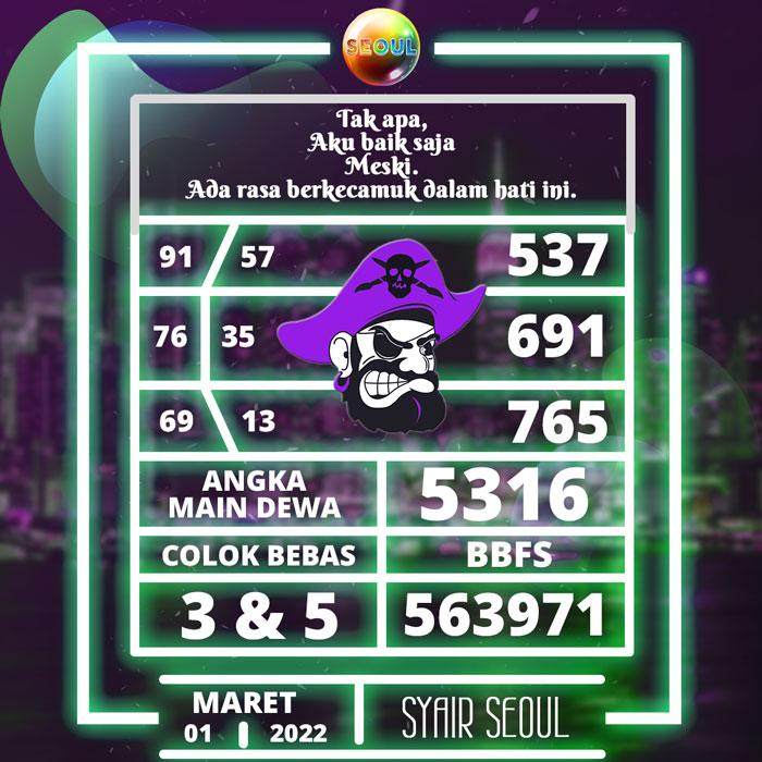 Prediksi Ramalan SYAIR TOGEL Seoul hari Selasa