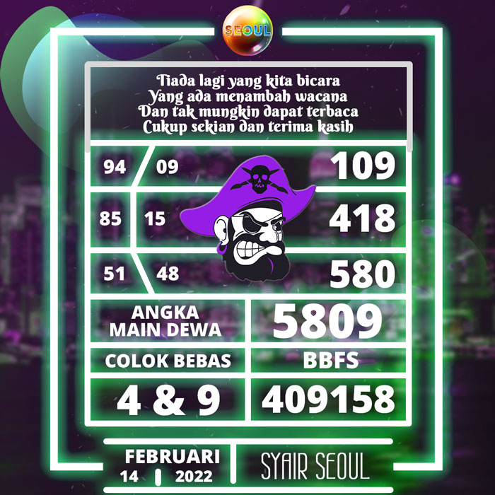 Prediksi Termantap SYAIR TOGEL Seoul hari Senin