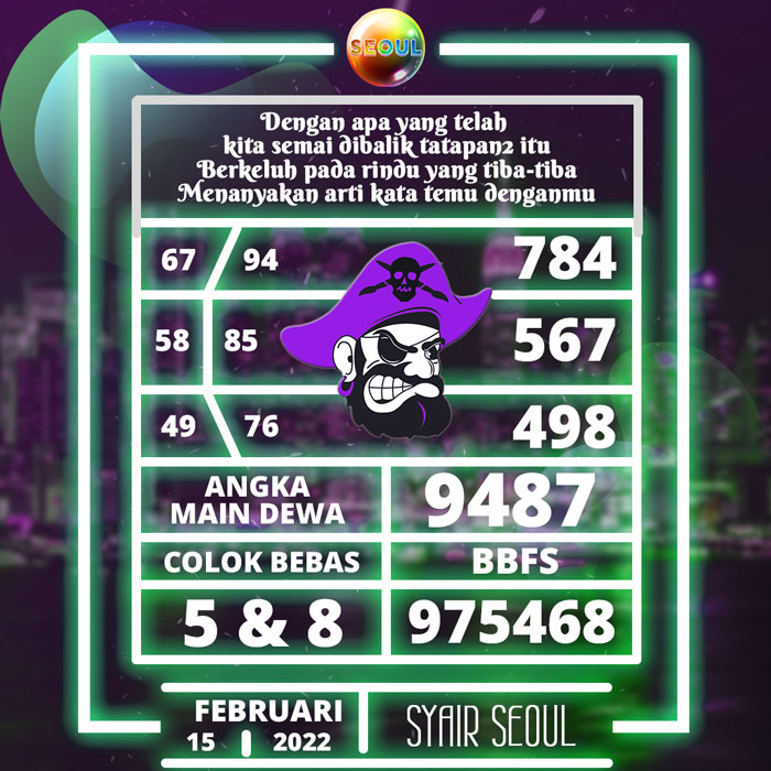 Prediksi Ramalan SYAIR TOGEL Seoul hari Selasa