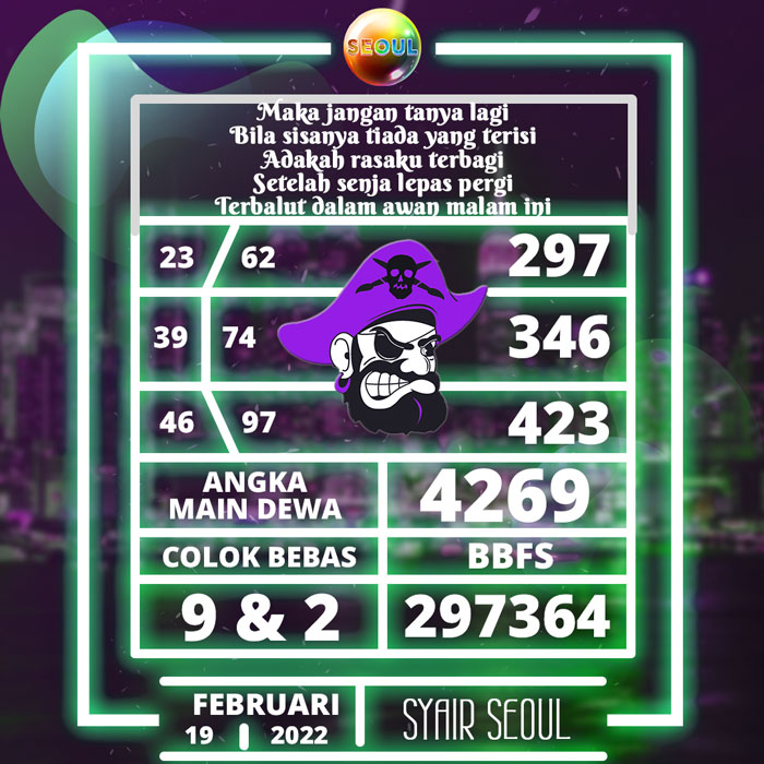 Prediksi Ramalan SYAIR TOGEL Seoul hari Sabtu