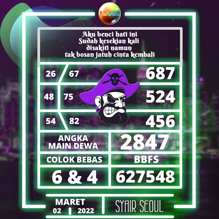 Prediksi Bocoran SYAIR TOGEL Seoul hari Rabu