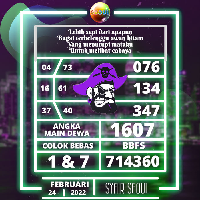 Prediksi Terpercaya SYAIR TOGEL Seoul hari Kamis