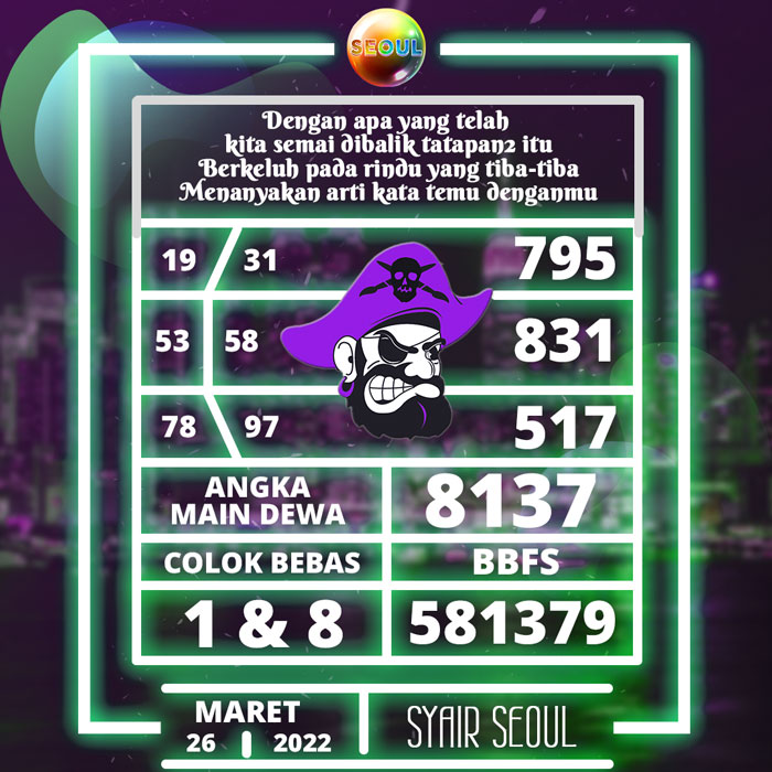 Prediski terdepan SYAIR TOGEL Seoul hari Sabtu