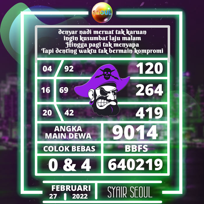 Prediksi Termantap SYAIR TOGEL Seoul hari Minggu