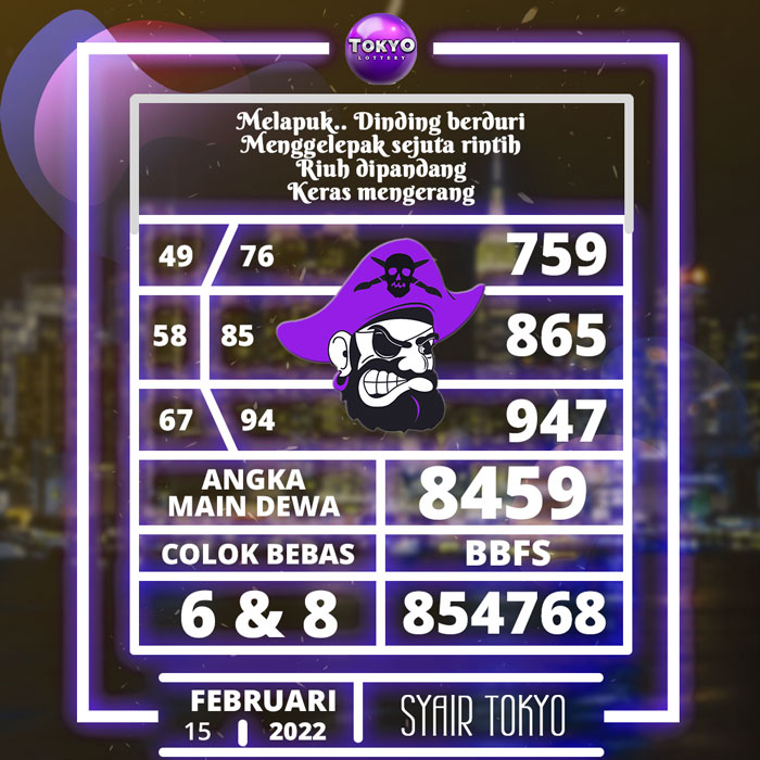 Prediksi terpercaya SYAIR TOGEL Tokyo hari Selasa