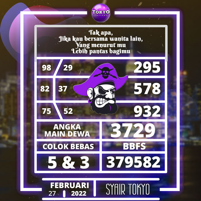 Prediksi Termantap SYAIR TOGEL Tokyo hari Minggu