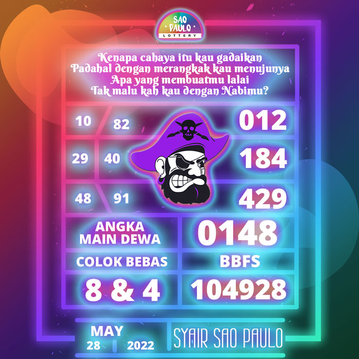 Prediksi ramalan SYAIR TOGEL Sao Paulo hari Sabtu