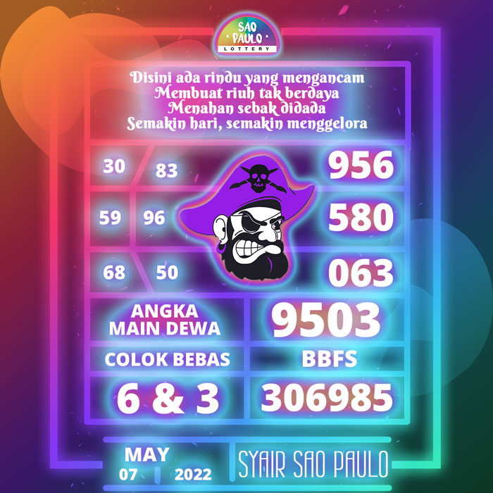 Prediksi ramalan SYAIR TOGEL Sao Paulo hari Sabtu