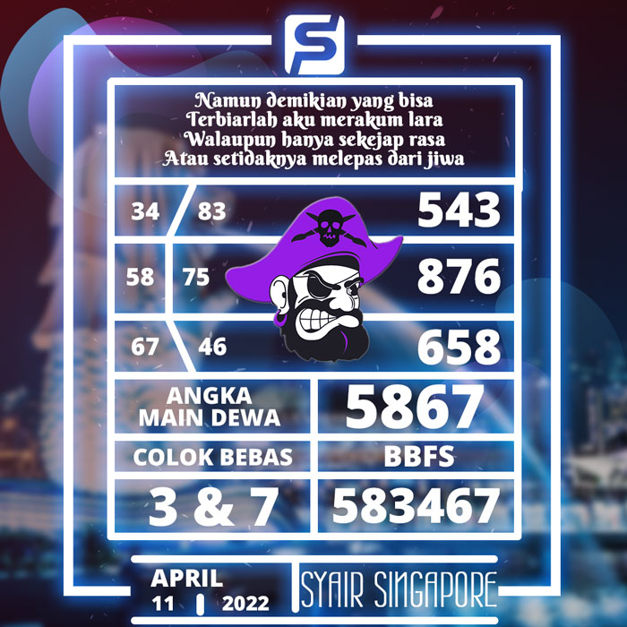 PREDIKSI 3G SYAIR TOGEL SINGAPORE HARI SENIN