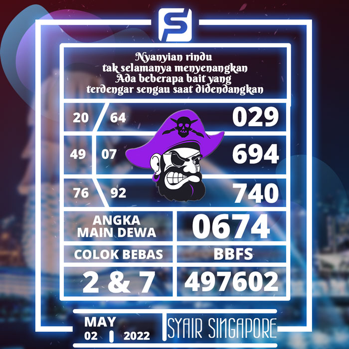 PREDIKSI BOCORAN SYAIR TOGEL SINGAPORE HARI SENIN