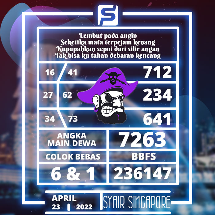 PREDIKSI RAMALAN SYAIR TOGEL SINGAPORE HARI SABTU