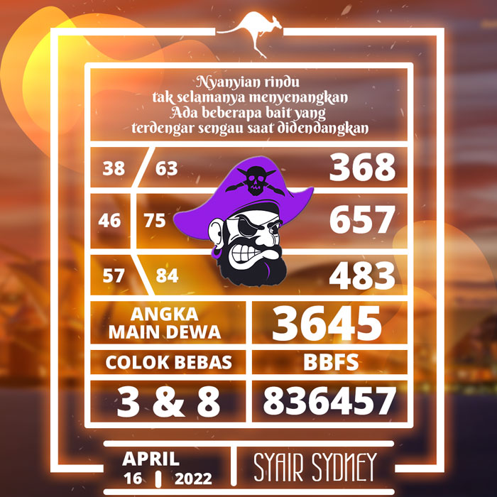 PREDIKSI TERJITU SYAIR TOGEL SYDNEY HARI SABTU